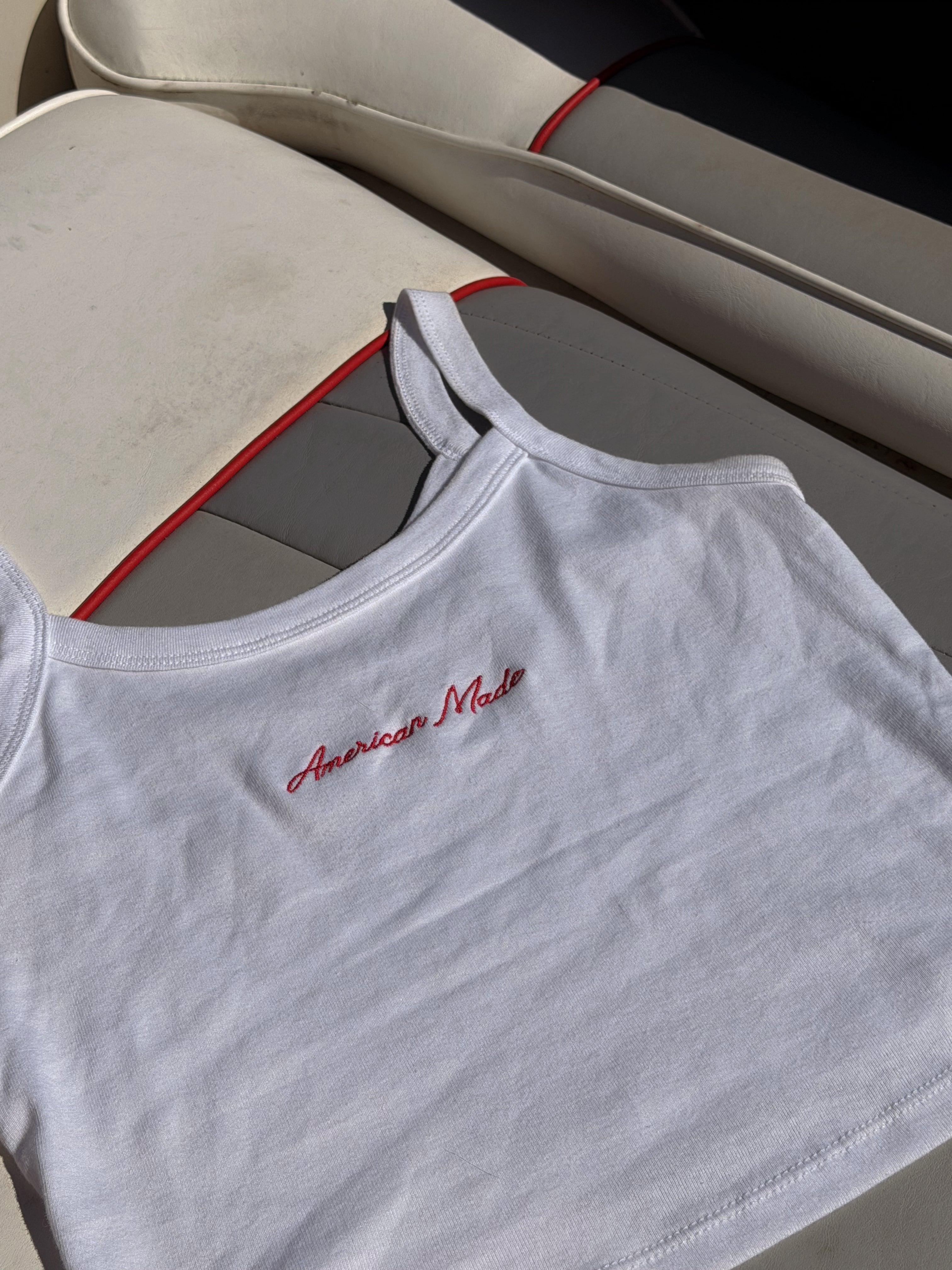 American Made Embroidered Tank Top
