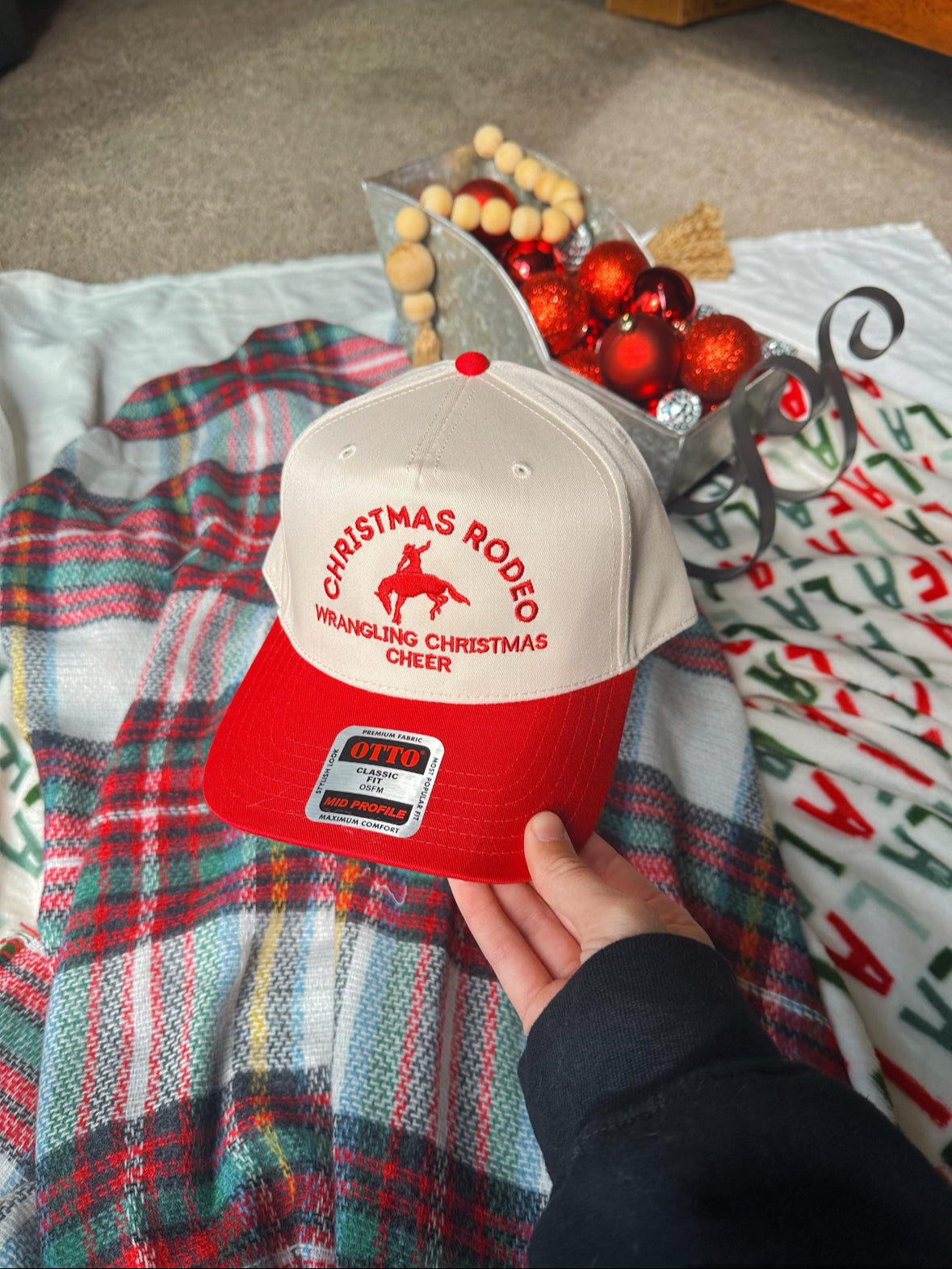 Red Christmas Rodeo Hat