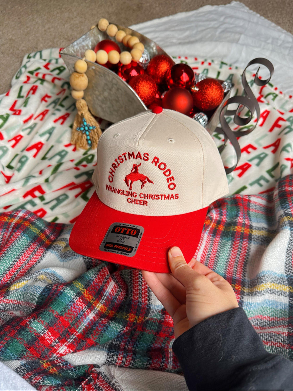 Red Christmas Rodeo Hat