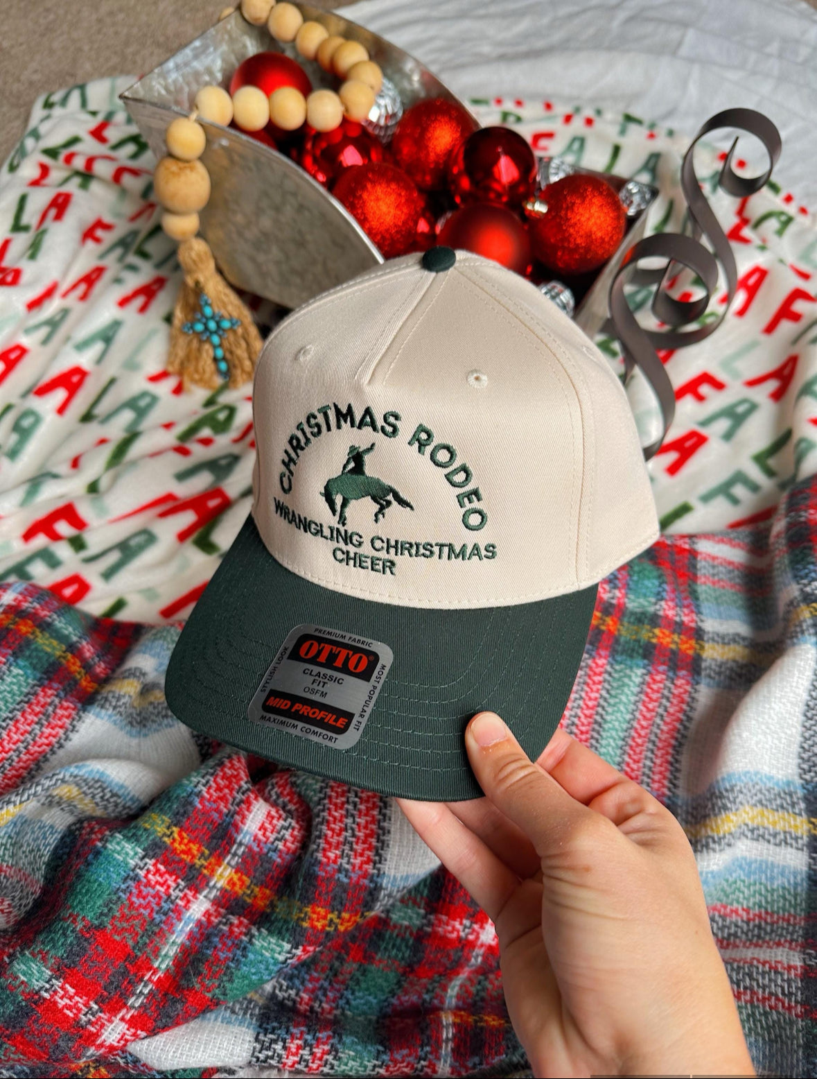 Green Christmas Rodeo Hat
